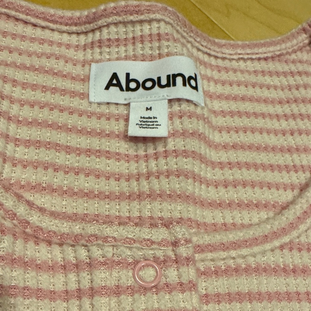 Abound Pink and White Striped Lounge Set - Picture 3 of 6